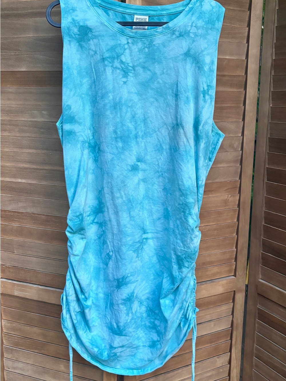 PINK Victoria’s Secret Beach Cover up Teal Ruched Tunic XXL
